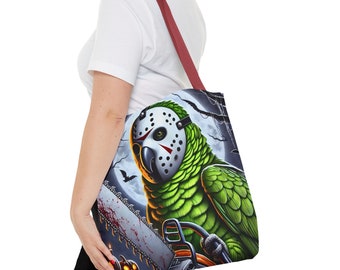 Chainsaw Parrot Tote Bag