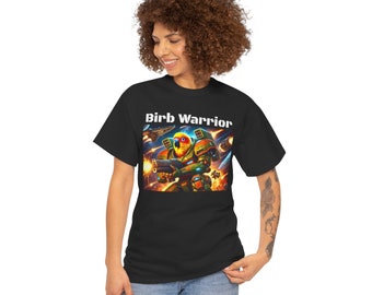 Birb Warrior T-shirt (Sun Conure)