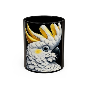 Cockatoo Bird Mug: Glossy Finish Coffee Cup