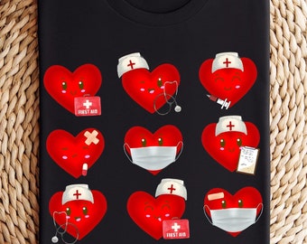 Nurse Valentine Gift Shirt, Nurse Valentines Day Shirts, Valentine Nurse Sweaters, Valentine Nursing Sweater, Nicu Valentine Gift, Heart Tee