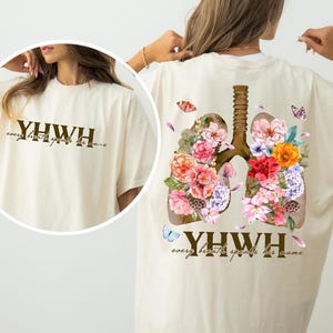 Every Breath Speak His Name T-Shirt, YHWH Floral Lungs Shirts, Christian Shirts, YHWH Lungs Christian Shirt, Faith Apparel Tee, Flower Lungs