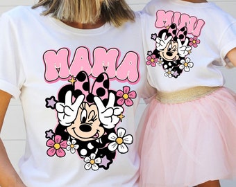 Minnie Mama Mini Shirt, Minnie Mama Shirts, New Mom Gift, Baby and Mama Tshirt, Mother Day Gifts Tee, Mama Mouse Sweat, Mommy Daughter Tee