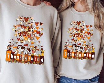 Disney Mickey and Minnie Thanksgiving On Main Street Shirt, Disney Fall Vibes Family Matching Tee, Disneyland Fall Autumn Vacation Trip Gift
