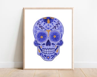 Day of the Dead Art Print: Mexican Folk Art