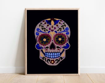 Day of the Dead Art Print: Mexican Folk Art