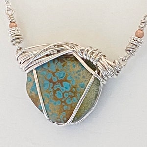 Handmade Lampwork Glass Necklace, Sterling Silver Statement Necklace, OOAK Artisan Glass Necklace