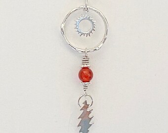 Sterling Silver Sunshine Pendant, 13point bolt Deadhead Jewelry