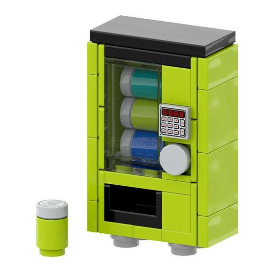 LEGO Vending Machine Drink Can Soft Drinks Soda Machine Green MiniMOC