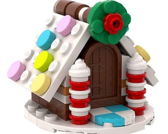 LEGO &quot;Gingerbread House&quot; - Christmas Ornament & Display [MiniMOC]