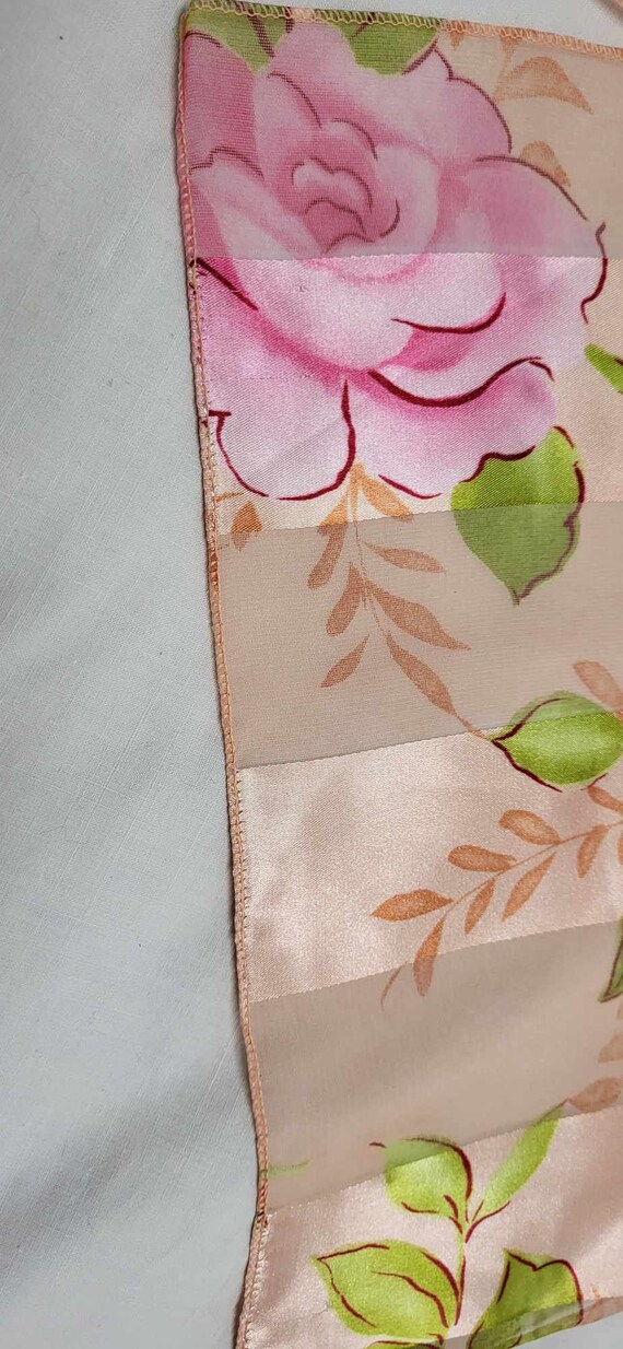 Vintage silk scarf, kerchief, shawl. German silk … - image 5