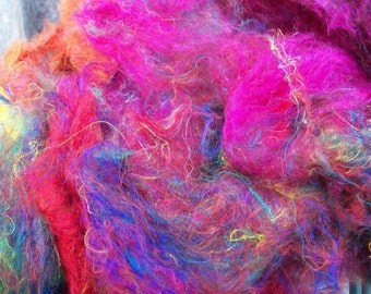 Sari silk  fiber. Gorgeous colors.Excellent quality.