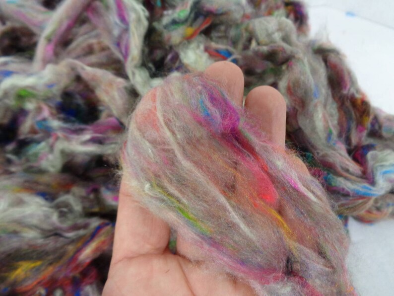 Felting Baby Alpaca Silk Fiber Blend Blending and Other Fiber Crafts Natural White Luxuriously Soft Combed Top Wool Roving for Spinning