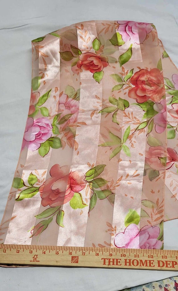 Vintage silk scarf, kerchief, shawl. German silk … - image 8