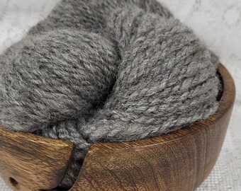 Handspun natural gray.  Baby alpaca yarn.  Tennessee alpacas. Pistol.