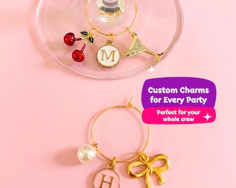 Personalisierte Weinglas-Charms, Brautparty-Geschenke, Mädchen-Reise-Geschenke, Bachelorette-Geschenke, Nashville Bachelorette, See Bachelorette