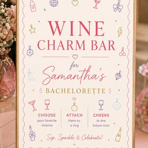 Customizable DIY Charm Bar Sign 8.5 x 11, Fully Editable Canva Template