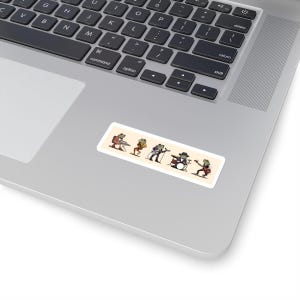 Grappige kikker rockband kiss-cut stickers, laptopstickers, cadeau kikker minnaar, muzikant stickerpakket, dierenstickers