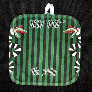 Never Trust The Living Beetlejuice hot pad gothic pot holder image 1