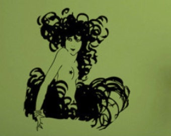 Burlesque Pixie Wall Decal-Choose Any Color