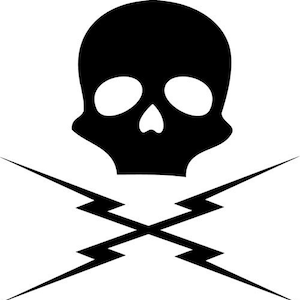Large 3' X 3' Death Proof Skull and Bolts Wall / Car Decal image 6