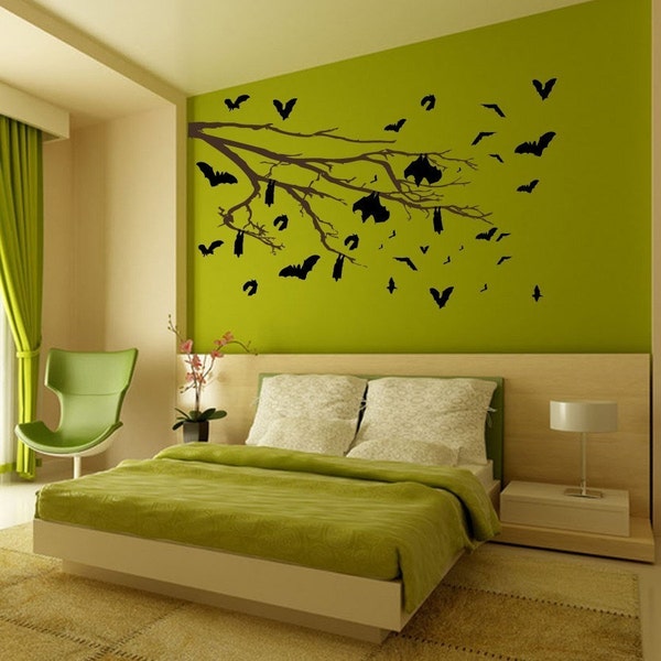 The Bat's Tree Vinyl Wall Art-CHOOSE ANY COLOR