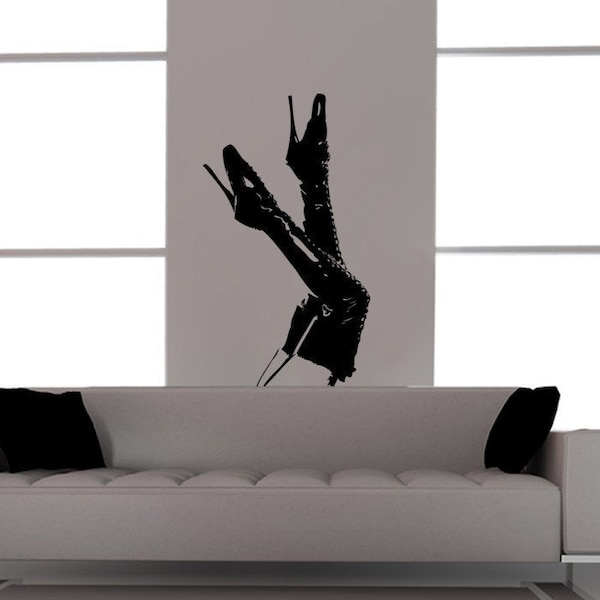 Ballet Slipper Boots 'n Legs Vinyl Wall art Graphic-CHOOSE ANY COLOR