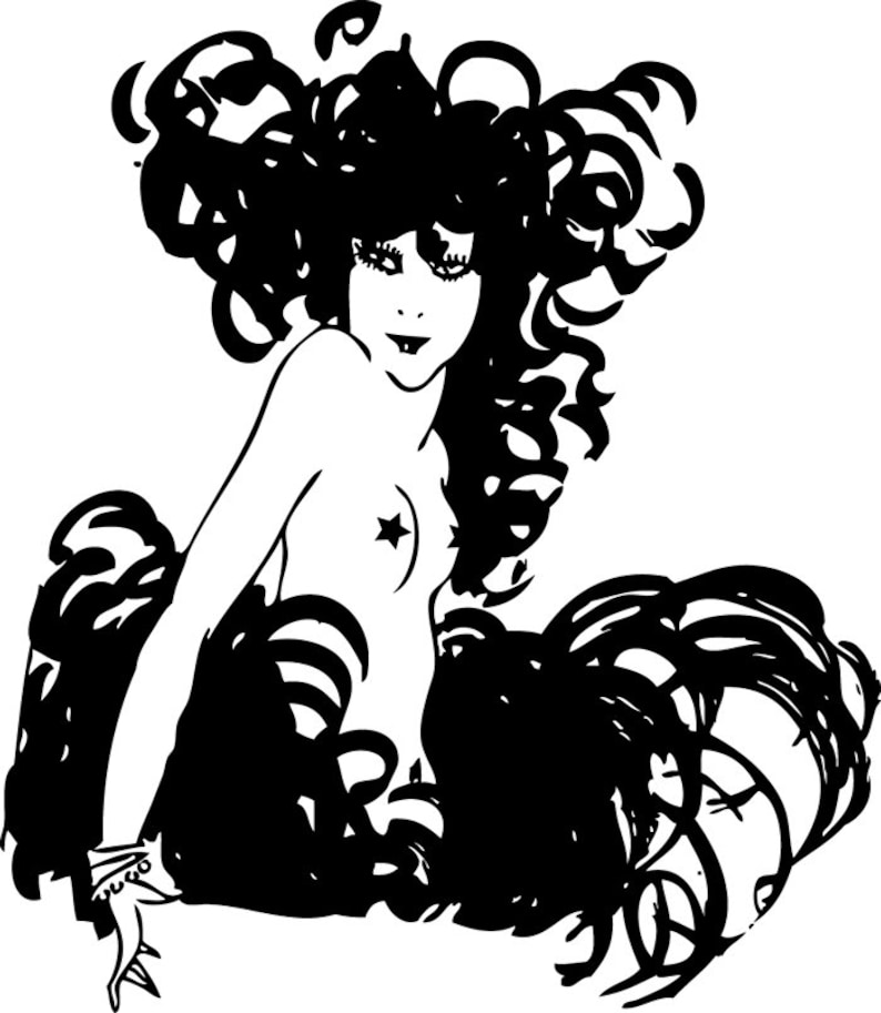 Burlesque Pixie Wall Decal-Choose Any Color