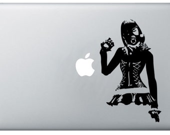 Steampunk Neko Laptop Decal-Choose Any Color-