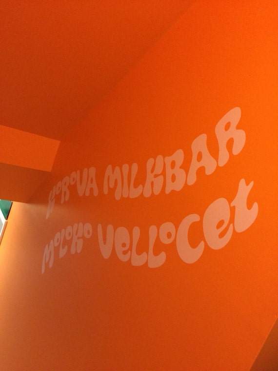 A Clockwork Orange- Korova Milkbar/Moloko Vellocet Vinyl Decals-Choose any color and finish
