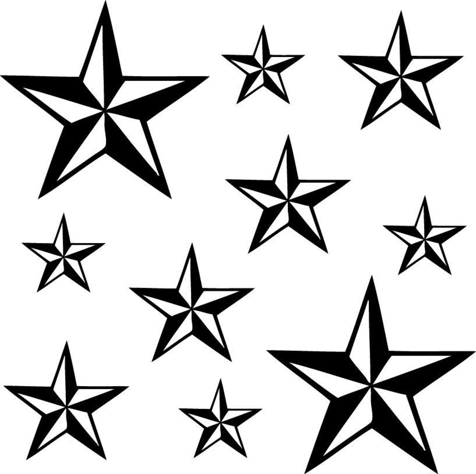 Nautical Star Pack Vinyl Decal Pack Etsy