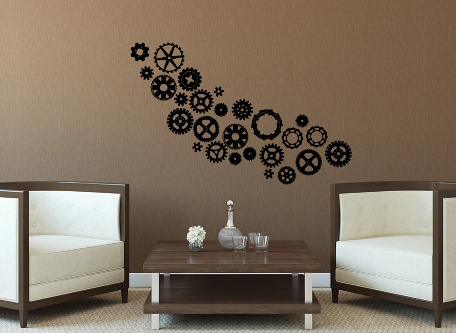 Steampunk Gears & Cogs Vinyl Wall Decal Pack Your Choice of Etsy