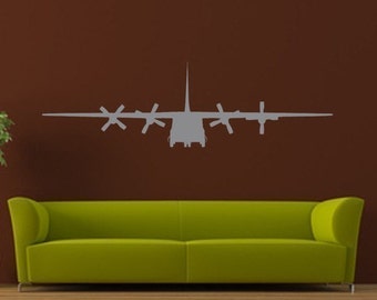 C130 Airplane/Large Vinyl Wall Art Graphic-Choose any color