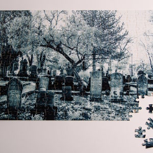 Cemtery Puzzle 252 Pcs - Sacramento City Cemetery in Infrared - Gothic home