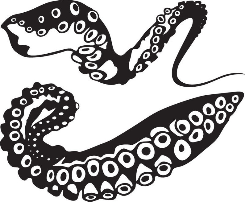 Large Kraken Octopus Tentacles Vinyl Wall Decal-Choose Any Color-Nautical Decor-Living Room-Nursery-Bedroom Art image 4