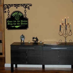 Zombie Cafe Sign Vinyl Wall Decal