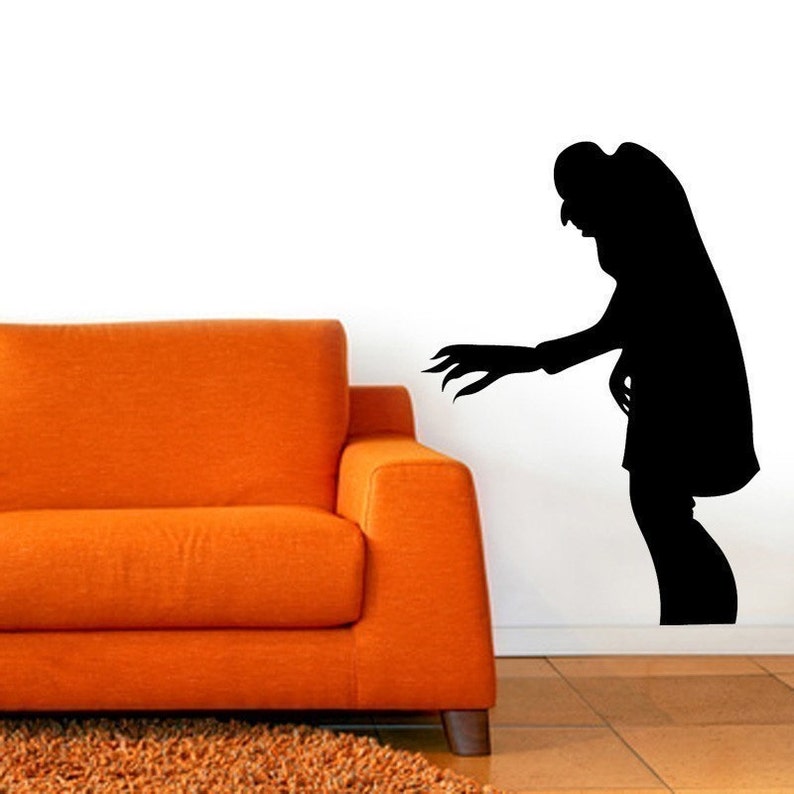 Nosferatu Shadow Vinyl Wall Art Graphic Horror Vampire-CHOOSE ANY COLOR image 1