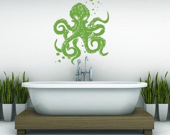 Octopus Mania Wall Decal-Choose any color and finish