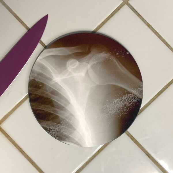 X-Ray Shoulder and Ribs Glass Cutting Board