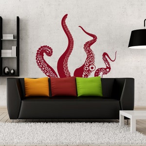 Medium Kraken/Octopus Tentacles Vinyl Wall Decal-Choose Any Color