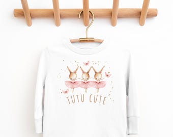 Ballerina bunny shirt for girls Ballet Easter coquette shirt Bunny ballerina shirt Gift for toddler girl Birthday gift Ballet Coquette shirt