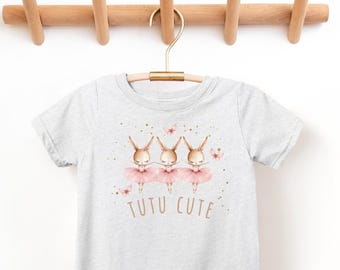 Ballerina bunny shirt for girls Ballet Easter coquette shirt Bunny ballerina t-shirt Gift for toddler girl Birthday gift Ballet Coquette tee