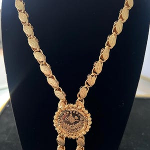 22k Vergoldete Halabi Lira Halskette | Arabische Münzanhänger | Naher Osten Schmuck | Islamisches Geschenk | Gold Halskette für Frauen