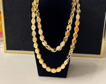 Collar Halabi chapado en oro de 22 quilates: Elegancia del Medio Oriente Joyería de Dubai سنسال حلبي مطلي ذهب