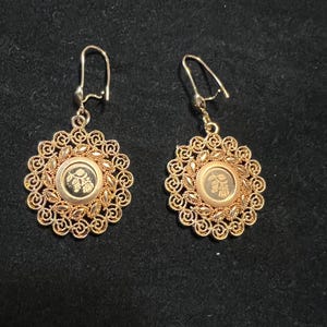 Exquisite 22k gold-plated earrings, middle eastern jewelry, gold earrings, Dubai jewelry, Arabic, gold plated, Arabic jewelry, earrings