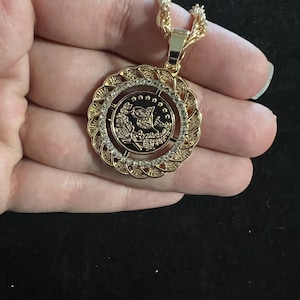 Exquisite 22k vergoldete Halskette, orientalischer Schmuck, Goldkette, Dubai Schmuck, Arabisch, vergoldet, arabischer Schmuck, Lira Halskette