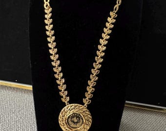 22k Gold Plated Lira Necklace: Middle Eastern Lira Pendant