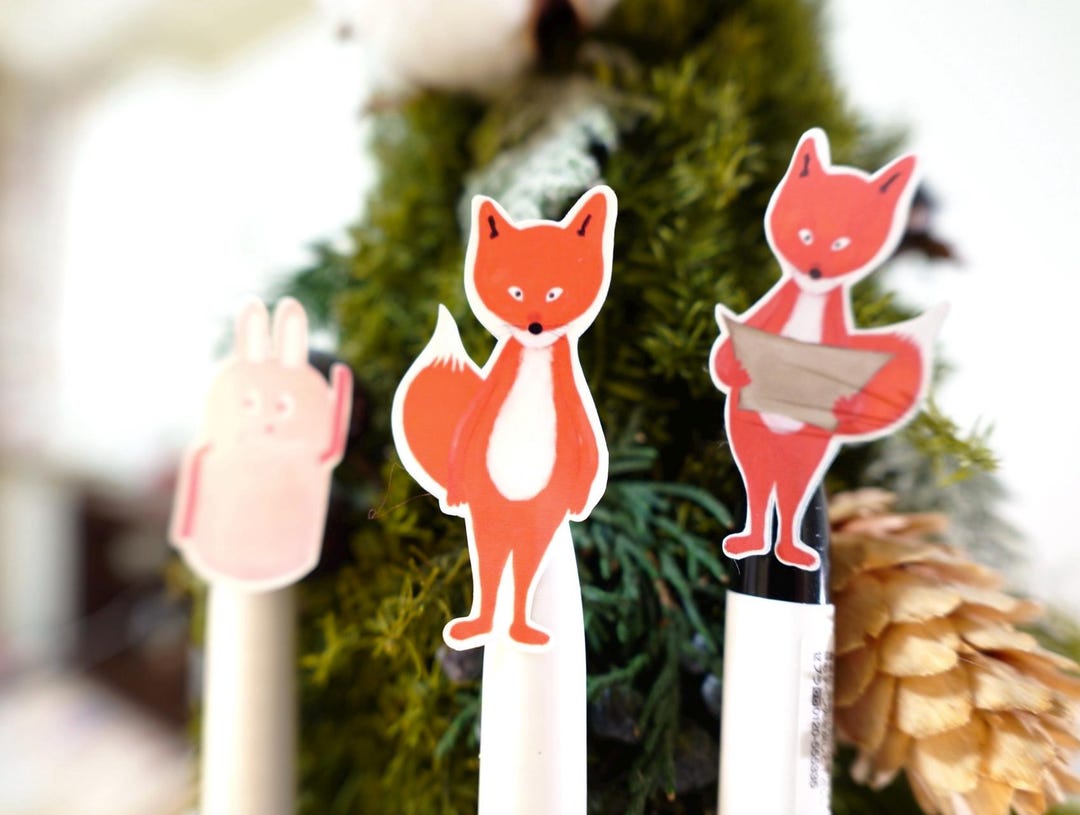 Fox Fifi Sticker Sheet | Waterproof Animal Character Stickers for ...