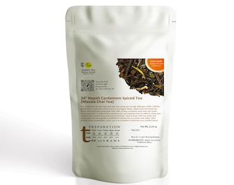 Té chai masala de cardamomo nepalí / Mezcla de hojas sueltas especiadas / N.° 24