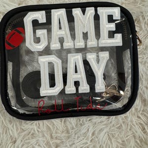 clear bag, clear stadium bag, concert bag, football game bag, college bag, stadium bag, clear over shoulder bag, clear crossbody, clearpurse