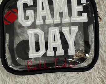 clear bag, clear stadium bag, concert bag, football game bag, college bag, stadium bag, clear over shoulder bag, clear crossbody, clearpurse